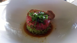 Tuna tantare - this was really delish!  The fresh tuna with the different herbs - there was an assault of taste!